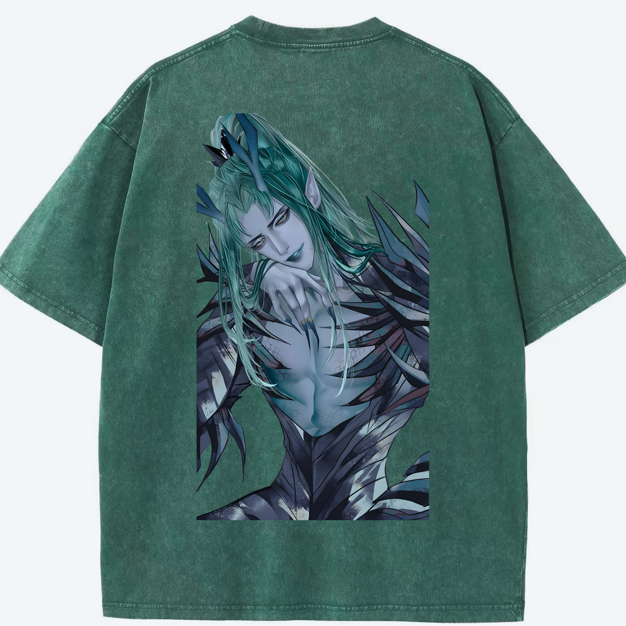 （画像用） Ne Zha 2 ナタ 魔童の大暴れ 綿100% ヴィンテージ風 半袖Tシャツ（背面プリント）